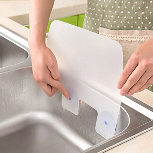 Spritzschutz-Spüle mit Saugnäpfen für die Küche, zum Waschen von Wasser, praktische Trennwand (Größe: 3 Stück) von Kisbeibi