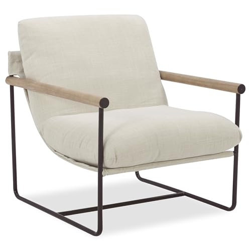Kislot Oversized Sling Accent Chair Metal Frame Armchair with Removable Cushion for Living Room Bedroom Office Apartment, Twin von KISLOT