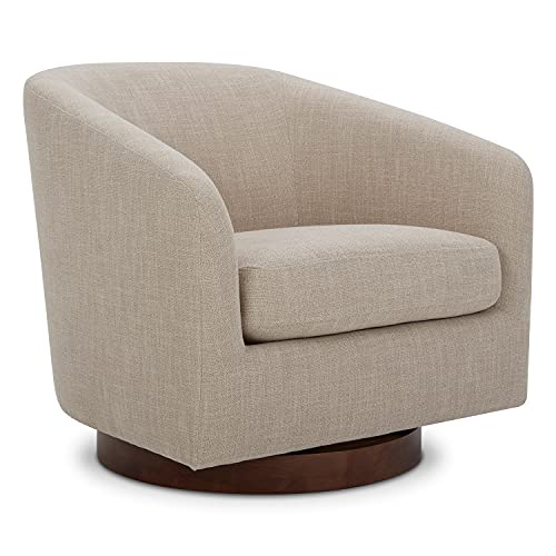 Kislot Swivel Accent Chair Armchair, Round Barrel Chairs in Performance Fabric for Bedroom Nursery Reading Waiting Living Room von KISLOT