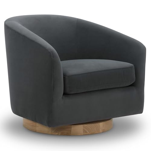 Kislot Swivel Accent Chair Armchair, Round Barrel Chairs in Performance Fabric for Bedroom Nursery Reading Waiting Living Room von KISLOT