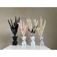 Schwarze Getrocknete Blumen Bouquet, Vase Topper, Schwarze Häschenschwänze Arrangement, Pampas Blackpampas Grass Uk von KissMyPampas