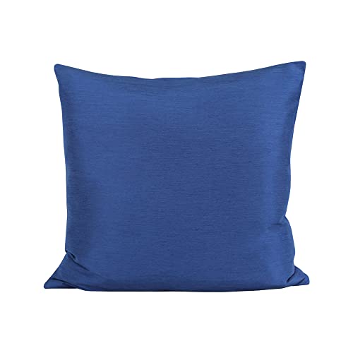 Kissenhülle Kissenbezug 60x60 cm Blau, elegant meliert, Kissenbezüge dekorativ für Wohnzimmer, Kopfkissenbezug, Sofakissen Dekokissen mit Reißverschluss von Kissenhülle