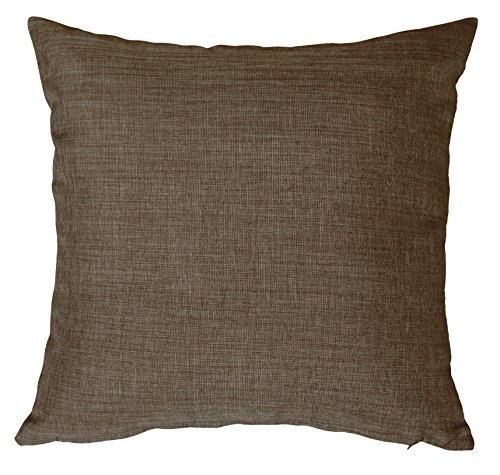 Kissenhülle Struktur Leinen-Optik Kissenbezug Deko Kissen ca. 40x40 50x50 60x60 30x50 oder 40x60 cm Farbwahl #357 (Taupe braun, 60x60 cm) von Kissenhülle