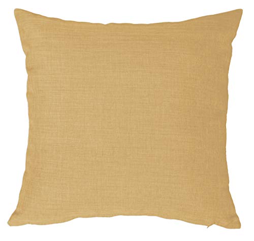 Kissenhülle Struktur Leinen-Optik Kissenbezug Deko Kissen ca. 40x40 50x50 oder 40x60 cm #388 (Sand beige, 40x40 cm) von Kissenhülle