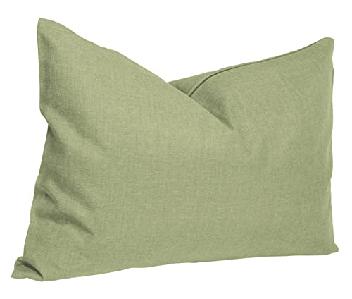 Kissenbezug 40x60 cm grün hell mit Reißverschluss Struktur Leinenoptik Kissen für Sofa Wurfkissen von Kissenhülle