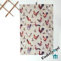 Geschirrtuch, Küchentuch "Hühnerglück" Mit Fröhlichen Hühnermotiven, Küchenhandtuch, Weihnachtsgeschenk Für Hühnerhalter, Mama Papa Oma Geschirrtuch, Küchentuch "Hühnerglück" Mit Fröhlichen Hühnermotiven, Küchenhandtuch, Weihnachtsgeschenk Für Hühnerhalter, Mama Papa Oma von Kissentempel