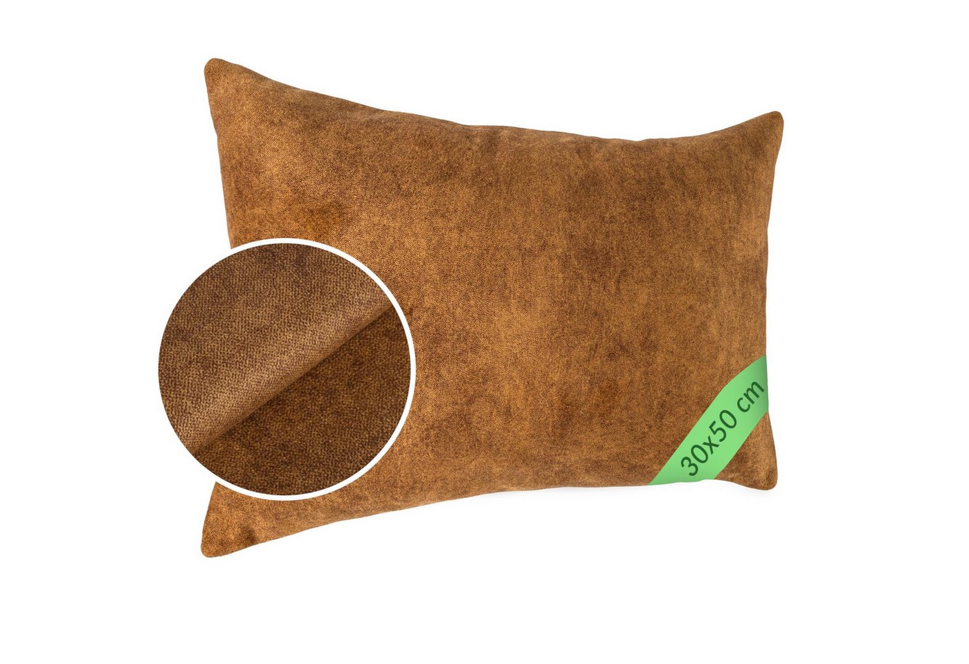 Kisska Dekokissen Kissenhülle MAGIC atmungsaktiv Velour Zierkissen Ambiente Dekorieren, Kissenüberzug ohne Füllung Meliert-Optik UNI 40x40cm Einfarbig Kupfer von Kisska