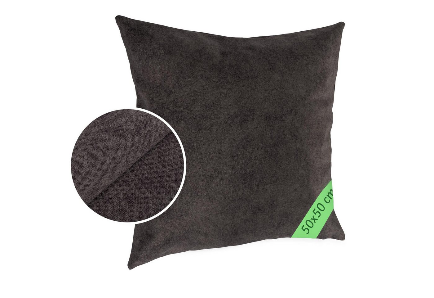 Kisska Dekokissen Kissenhülle MAGIC atmungsaktiv Velour Zierkissen Ambiente Dekorieren, Kissenüberzug ohne Füllung Meliert-Optik 50x30cm Einfarbig Aubergine von Kisska