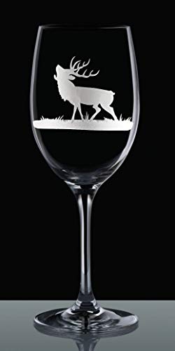 Weinglas Weinkelch Summer mit Gravur Hirsch 350ml hochwertig Rotweinglas Handgefertigt Kisslinger von Kisslinger Kristall
