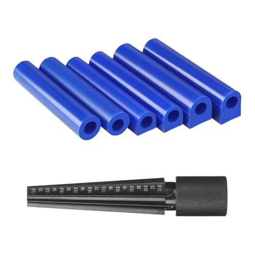 Kissmii 7-Teiliges Blaue Ring Wachsröhre Schmuck Schnitzwachs Form Loch Runde Form Wachs Werkzeug Set Wachsröhren Lochform von Kissmii