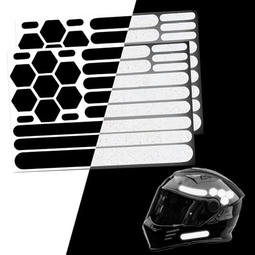 2 Stück Reflektoren Aufkleber, Reflektor Aufkleber mit Verschiedenen Formen, Selbstklebende Reflektierende Aufkleber für Fahrräder, Motorräder, Helme, Rucksäcke, Schwarz 2 Stück Reflektoren Aufkleber, Reflektor Aufkleber mit Verschiedenen Formen, Selbstklebende Reflektierende Aufkleber für Fahrräder, Motorräder, Helme, Rucksäcke, Schwarz von Kisstta