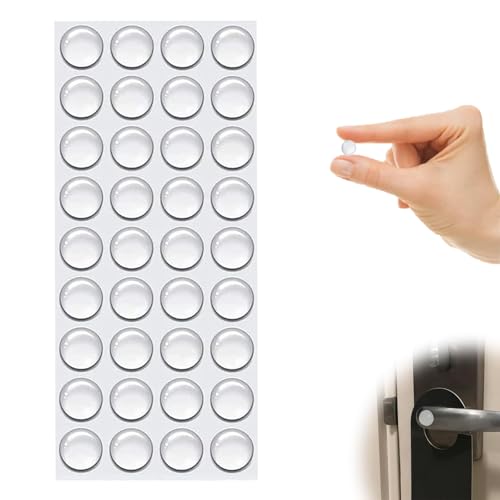 36 Stück Gummipuffer Selbstklebend, 1.6cm Elastische Gummifüße, Transparent Schutzpuffer für Türen, Schränke, Schubladen, Toiletten und andere Möbel von Kisstta