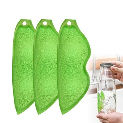 Kissta 3 PCS Magic PEA Bottle Cleaning Sponge, Wiederverwendbarer Erbsenförmiger Flaschenreiniger, Geeignet Für Viele Kaliber Von Glasflaschen, Kleine Milchflaschen von Kisstta