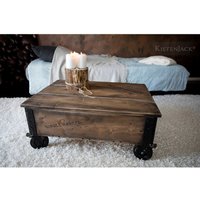 Couchtisch Holzkiste Frachtkiste Holztruhe Mit Rollen "Jackson Whiskey" von KistenJack