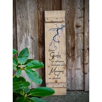 Haustürdekoration Gartenbild Holzbild Garten Dekoration Cottage Garden Geschenkidee von KistenJack