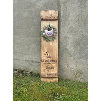 Haustürdekoration Türkranz Gartenbild Holzbild Garten Dekoration Cottage Garden Haustürdekoration Türkranz Gartenbild Holzbild Garten Dekoration Cottage Garden von KistenJack