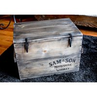 Holzkiste Frachtkiste Truhe Tisch Aufbewahrungsbox "Sam & Son" von KistenJack