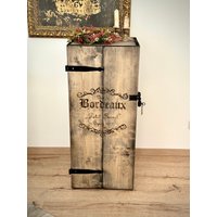 Schrank Hausbar Holzkiste Frachtkiste Holztruhe "Bordeaux" von KistenJack
