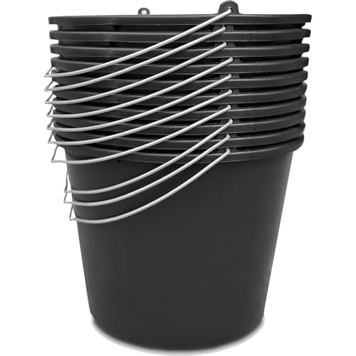 Kistenberg 10x Baueimer 16 Liter | Eimer mit Skala und ergonomischem Griff | aus robustem Kunststoff | schwarz | ideal für Bauarbeiten, Garten und Heimwerkerprojekte | 34 x 25,5 cm Kistenberg 10x Baueimer 16 Liter | Eimer mit Skala und ergonomischem Griff | aus robustem Kunststoff | schwarz | ideal für Bauarbeiten, Garten und Heimwerkerprojekte | 34 x 25,5 cm von Kistenberg