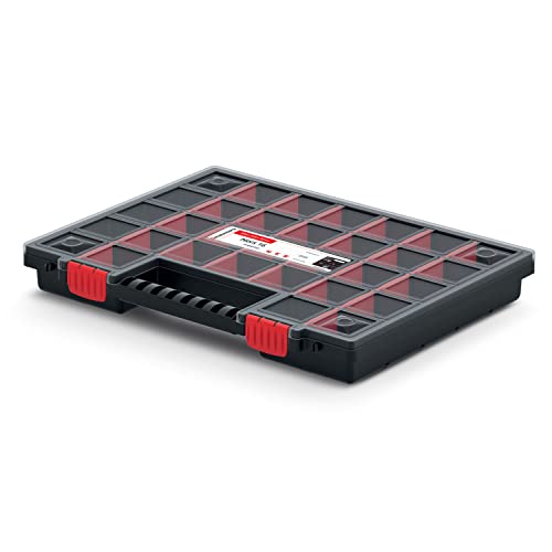 Kistenberg Sortimentskasten Kleinteilemagazin Sortierbox Sortierkasten Sortimentskoffer Aufbewahrungsbox Organiser (mit herausnehmbaren Trennstegen/Trennwänden, transparenter Deckel, 399x303x50 mm) von Kistenberg