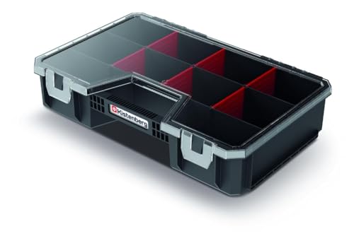 Kistenberg Sortimentskasten Sortierkasten Kleinteilemagazin Organizer (Transparenter Deckel, inklusive Trennstege, Modular Solution, Abmessungen: 294 x 194 x 60 mm) von Kistenberg