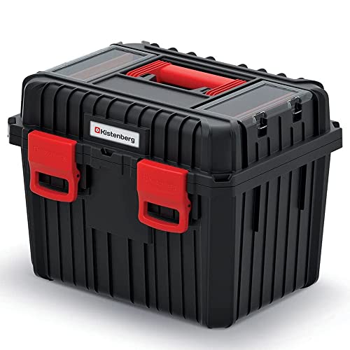 Werkzeugkasten Werkzeugkiste mit Organizer im Deckel Funktionale Trage Klemmverschlüsse Kuststoff 445 x 360 x 337 mm (A) von Kistenberg
