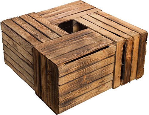 4er Set Massive Obstkiste Apfelkiste Weinkiste aus dem Alten Land ca 50 x 40 x 30 cm (GEFLAMMT) von Kistenkolli Altes Land