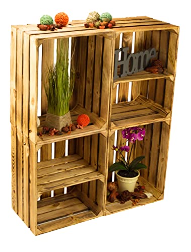 4er set Obstkisten "Johanna" geflammt mix mit Quer Regalkisten Weinkisten abgeflammt Garten Deko Balkondeko Obstkistentisch Weinregal 4er set Obstkisten "Johanna" geflammt mix mit Quer Regalkisten Weinkisten abgeflammt Garten Deko Balkondeko Obstkistentisch Weinregal von Kistenkolli Altes Land