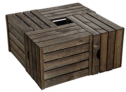 4er set massive Obstkiste Apfelkiste Weinkiste aus dem Alten Land +++ 49 x 42 x 31 cm (DUNKEL) von Kistenkolli Altes Land