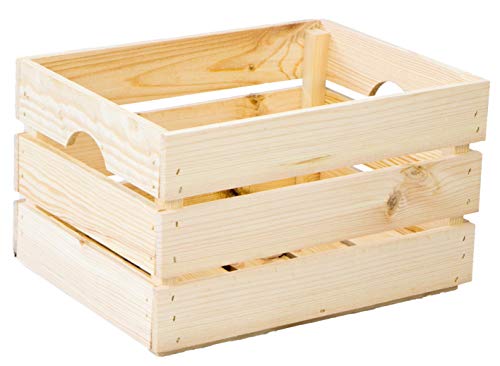 Gemüsekiste Stapelkiste Stapelbox Holzkiste Weinkiste Obstkiste nachhaltig FSC zertifiziert (40x30x23cm, Natur) von Kistenkolli Altes Land