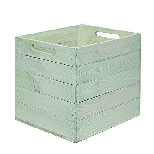 Kistenkolli Altes Land 2er Set Holzkiste Aufbewahrungskiste passend für alle Kallaxregale und Expidit Regale Kallaxysteme Weinkiste Obstkiste Regalkiste Maße 33x37,5x32,5cm Kallax Boxen Einsatz (Mint) Kistenkolli Altes Land 2er Set Holzkiste Aufbewahrungskiste passend für alle Kallaxregale und Expidit Regale Kallaxysteme Weinkiste Obstkiste Regalkiste Maße 33x37,5x32,5cm Kallax Boxen Einsatz (Mint) von Kistenkolli Altes Land