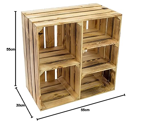2er Set Mix großes Obstkisten Regal Bertha und Tamme geflammt Regalkisten Obstkisten Weinregal Kistenregal Weinkisten von Kistenkolli Altes Land