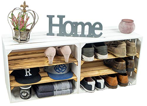 Kistenkolli Altes Land 2er Set Obstkiste Johanna (2er Set Johanna Weiss doppelt Längs flam) von Kistenkolli Altes Land