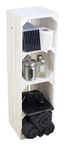 Kistenkolli Altes Land 2er Set Regalkiste Hilde weiß mit Mittelbrett Sideboard Aufbewahrungkiste Nachttisch Ablagekiste Standregal Holzkiste mit Ablagefach Kistenkolli Altes Land 2er Set Regalkiste Hilde weiß mit Mittelbrett Sideboard Aufbewahrungkiste Nachttisch Ablagekiste Standregal Holzkiste mit Ablagefach von Kistenkolli Altes Land