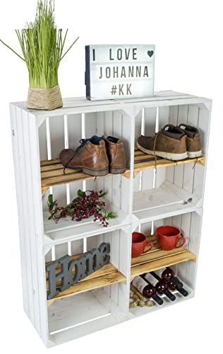 4er Set Holzkisten Johanna Weiss mit geflammter Einlage Quer Weinkisten Obstkisten Regalkisten Couchtisch Weinablage Weinregal 4er Set Holzkisten Johanna Weiss mit geflammter Einlage Quer Weinkisten Obstkisten Regalkisten Couchtisch Weinablage Weinregal von Kistenkolli Altes Land