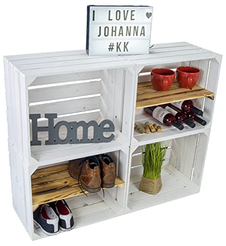 4er Set Holzkisten Johanna Weiss als Raumtrenner Tisch oder Regal Weinkisten Holzkisten Regalkisten Couchtisch von Kistenkolli Altes Land