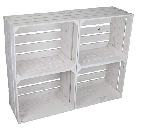 Kistenkolli Altes Land 4er weiße Massive Obstkisten Weisse Weinkisten Apfelkisten Holzkisten +++ weiß Kistenkolli Altes Land 4er weiße Massive Obstkisten Weisse Weinkisten Apfelkisten Holzkisten +++ weiß von Kistenkolli Altes Land