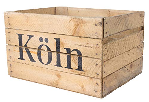 Holzkiste / Obstkiste mit Städtedruck alte Weinkiste Dekokiste Regalkiste (KÖLN) von Kistenkolli Altes Land