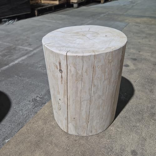 Kistenkolli Altes Land Holzstamm Sitzhocker gehobelt Durchmesser ca 28-30cm (Grosser Holzstamm ca. H40 x D32-36cm) von Kistenkolli Altes Land