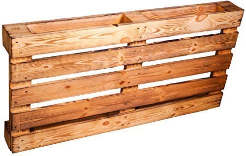 Kistenkolli Altes Land Palette ca 120 x 60 x 13 cm - Natur/Shabby/Vintage/Möbelbau - Palettnmöbel-Palettenregal - Bettbau - Weinkisten - Apfelkiste - Obstkiste (GEFLAMMT) von Kistenkolli Altes Land