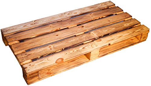 Kistenkolli Altes Land Palette ca 120 x 60 x 13 cm - Natur Weiss geflammt Möbelbau Palettnmöbel (GEFLAMMT) von Kistenkolli Altes Land