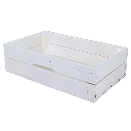 Kistenkolli Altes Land Schuhregal mit Sitzbank n TV-Tisch Fernsehtisch Schuhablage Schuhbank aus Holz Maße 100 x 29 x 45cm L x T x H (Schublade weiss für das obere Fach) von Kistenkolli Altes Land