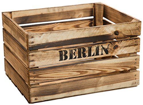 geflammte massive Obstkiste 49 x 42 x 31cm / Apfelkiste / Weinkiste aus dem Alten Land (BERLIN) von Kistenkolli Altes Land