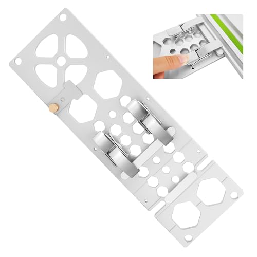 340mm 90 Grad Rechtwinklige Führungsschienenklemme Kompatibel mit Makita und Festool Führungsschiene, Winkelanschlag für Spursäge, Kreissägen (Silber) von Kistrba