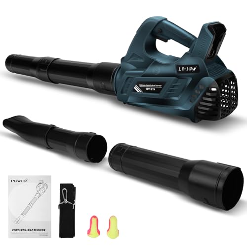 Akku Laubbläser für Bosch Professional 18V System GBA/GBA ProCORE AMPShare Batterie, 120CFM 160MPH Kabellose Gebläse mit Turbo Modus, 6 Geschwindigkeitsanpassung, für Garten- & Rasenpflege (ohne Akku) von Kistrba