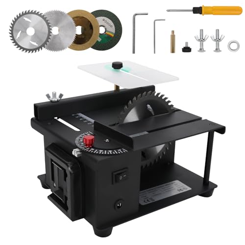 Akku Tischkreissäge Kompatibel mit Makita 18V Akku, 200W, 1500RPM, Sägeblatt-Ø: 110mm, Schnitthöhe 70mm, 0-45° Schrägschnitt, Ideal für Schneiden von Holz und DIY-Holzbearbeitungsprojekte (Ohne Akku) Akku Tischkreissäge Kompatibel mit Makita 18V Akku, 200W, 1500RPM, Sägeblatt-Ø: 110mm, Schnitthöhe 70mm, 0-45° Schrägschnitt, Ideal für Schneiden von Holz und DIY-Holzbearbeitungsprojekte (Ohne Akku) von Kistrba