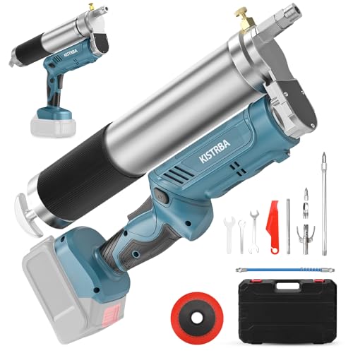 Kistrba Akku Fettpresse für Makita 18V Batterie (Ohne Akku), 2-in-1 Pistolengriff & Gerader Griff Elektrische Fettpresse, 12000 PSI, 150g/min, 30cm Hochdruckschlauch, für Mechanische Ausrüstung Ölen von Kistrba