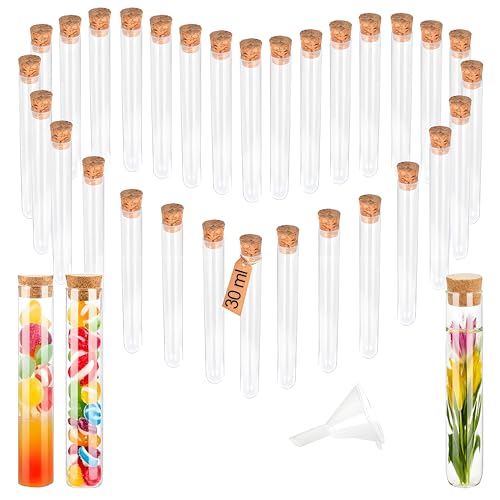 Kiswleon 30 Stück Reagenzgläser Reagenzglas mit Korken,22x120mm Reagenzglas Vase,Reagenzgläser für Blumen Labor Heim DIY Candy Spices Liquids Kiswleon 30 Stück Reagenzgläser Reagenzglas mit Korken,22x120mm Reagenzglas Vase,Reagenzgläser für Blumen Labor Heim DIY Candy Spices Liquids von Kiswleon