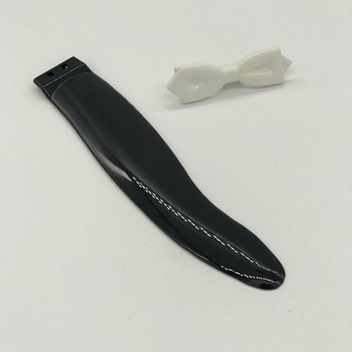 Set mit schwarzem Schwanz und weißer Schleife für größere Uhren von Kit Cat Klock