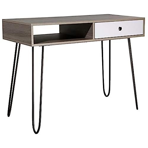 Kit Closet Computertisch, 1 Schublade, Kala, Buche, Grau, 8950100 von Kit Closet